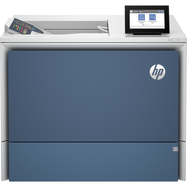 Impresora HP LaserJet Enterprise Color 6701dn, impresión, puerto frontal para unidad flash USB; Bandejas opcionales de alta capacidad; pantalla táctil; Cartucho TerraJet [58M42A#B19]