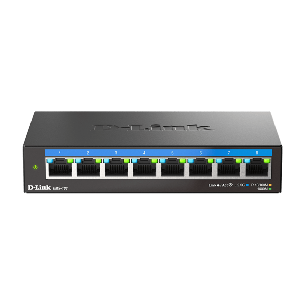 D-LINK SWITCH MULTI-GIGABIT DESKTOP A 8 PORTE DA 2.5 G [DMS-108]