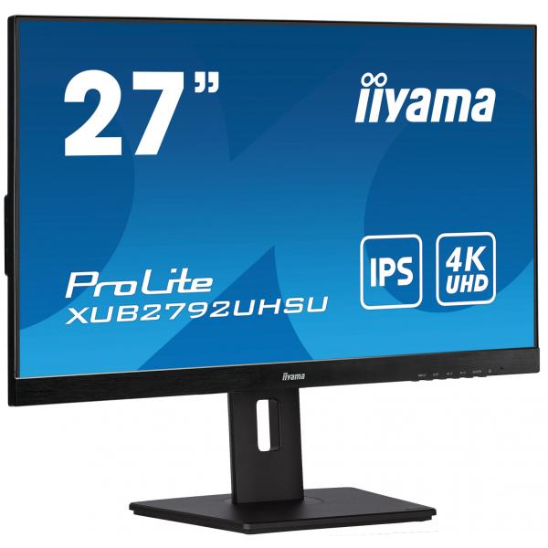 iiyama ProLite XUB2792UHSU-B5 Monitor PC 68,6 cm (27") 3840 x 2160 Pixel 4K Ultra HD LED Nero [XUB2792UHSU-B5]