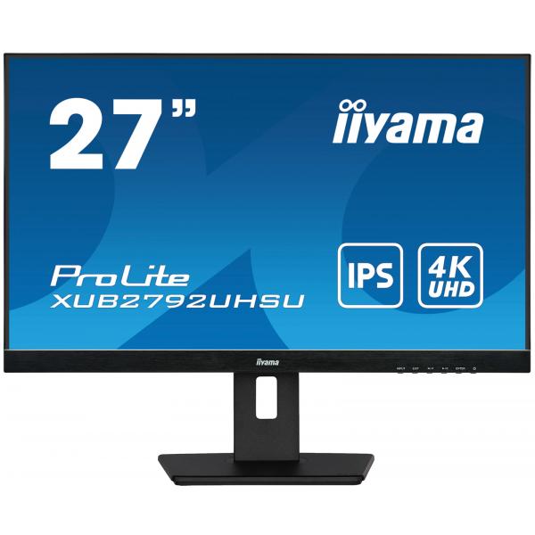 iiyama ProLite XUB2792UHSU-B5 PC Monitor 68.6 cm (27") 3840 x 2160 pixels 4K Ultra HD LED Black [XUB2792UHSU-B5] 