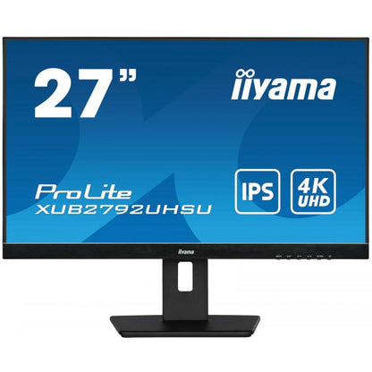 iiyama ProLite XUB2792UHSU-B5 PC Monitor 68.6 cm (27") 3840 x 2160 pixels 4K Ultra HD LED Black [XUB2792UHSU-B5] 