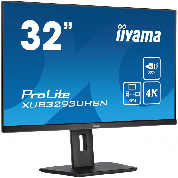 iiyama ProLite XUB3293UHSN-B5 Monitor PC 80 cm (31.5") 3840 x 2160 Pixel 4K Ultra HD LCD Nero [XUB3293UHSN-B5]