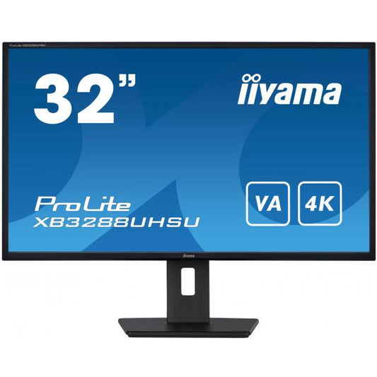 iiyama ProLite XB3288UHSU-B5 Monitor PC 80 cm (31.5") 3840 x 2160 Pixel 4K Ultra HD LCD Nero [XB3288UHSU-B5]