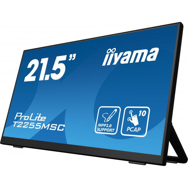 iiyama ProLite T2255MSC-B1 Monitor PC 54,6 cm (21.5") 1920 x 1080 Pixel Full HD LCD Touch screen Nero [T2255MSC-B1]