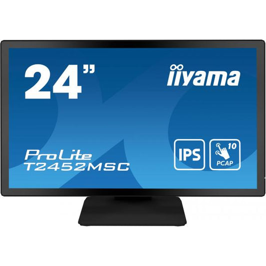 iiyama ProLite T2452MSC-B1 Monitor PC 60,5 cm (23.8") 1920 x 1080 Pixel Full HD LCD Touch screen Multi utente Nero [T2452MSC-B1]