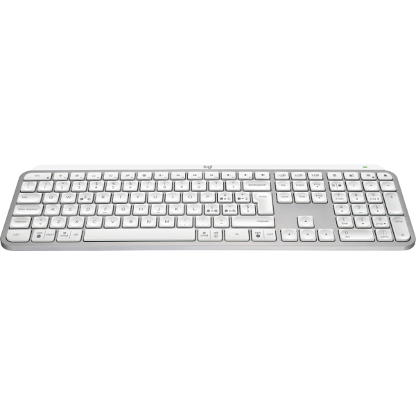 Logitech MX Keys S teclado inalámbrico RF + Bluetooth QWERTY Italiano Aluminio, Blanco [920-011576] 