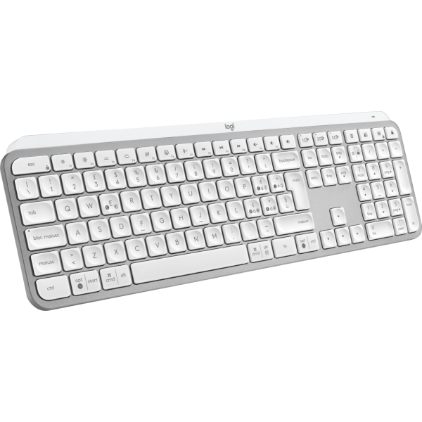 Logitech MX Keys S teclado inalámbrico RF + Bluetooth QWERTY Italiano Aluminio, Blanco [920-011576] 