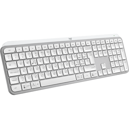 Logitech MX Keys S teclado inalámbrico RF + Bluetooth QWERTY Italiano Aluminio, Blanco [920-011576] 