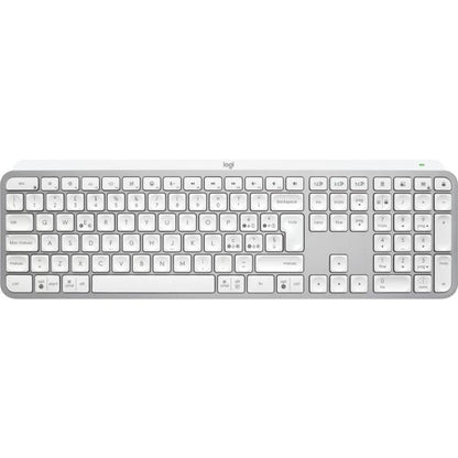 Logitech MX Keys S teclado inalámbrico RF + Bluetooth QWERTY Italiano Aluminio, Blanco [920-011576] 