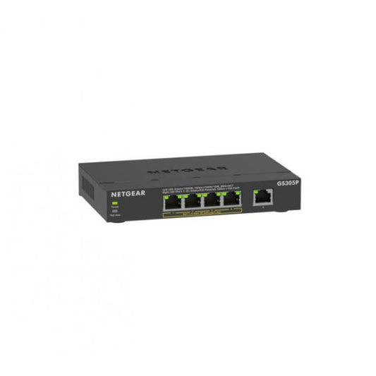 NETGEAR GS305Pv3 Gigabit Ethernet no administrado (10/100/1000) Soporte de alimentación a través de Ethernet (PoE) Negro [GS305P-300EUS]