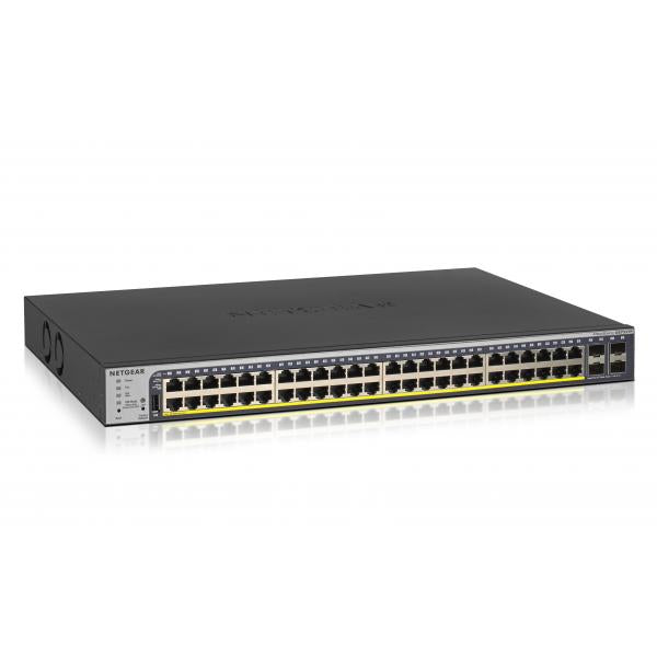 NETGEAR GS752TP-300EUS conmutador de red Gestionado L2/L3/L4 Gigabit Ethernet (10/100/1000) Soporte Alimentación a través de Ethernet (PoE) 1U Negro [GS752TP-300EUS] 