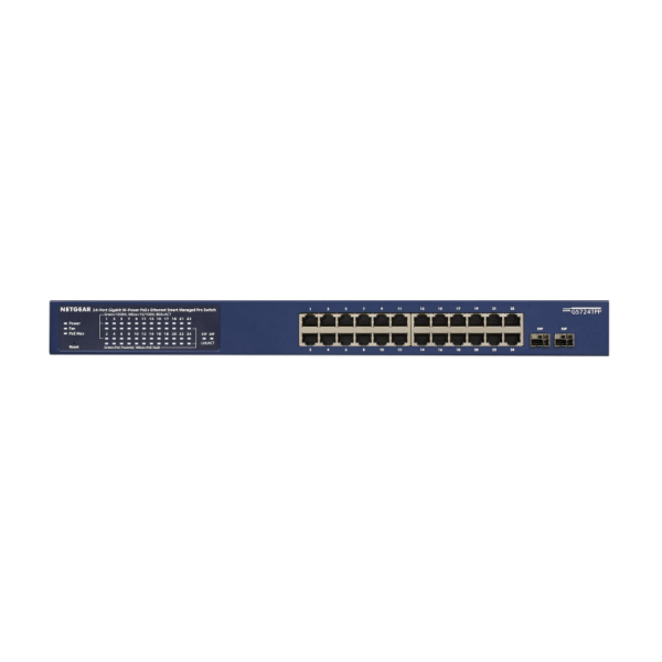 NETGEAR GS724TP-300EUS switch di rete Gestito L2/L3/L4 Gigabit Ethernet (10/100/1000) Supporto Power over Ethernet (PoE) Blu [GS724TP-300EUS]