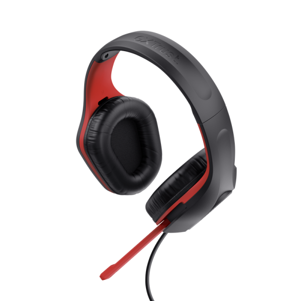 Trust GXT 415S ZIROX Auricolare Cablato A Padiglione Giocare Nero, Rosso [24995]