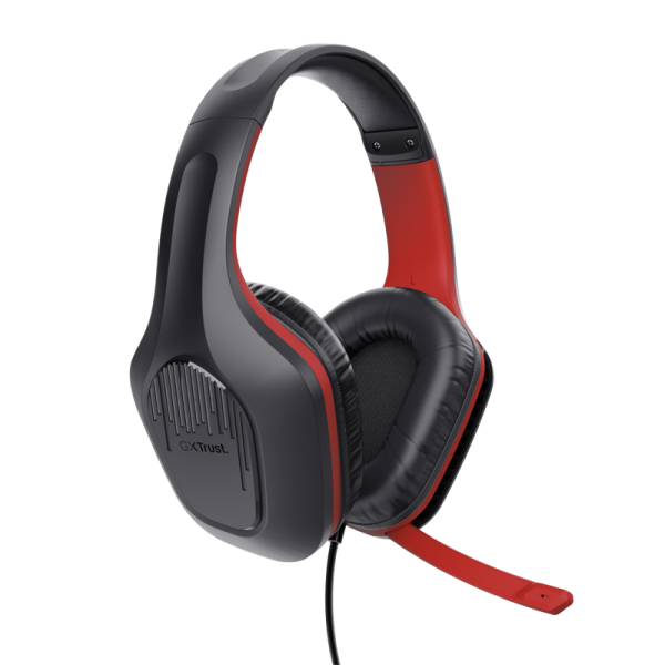 Trust GXT 415S ZIROX Auricolare Cablato A Padiglione Giocare Nero, Rosso [24995]