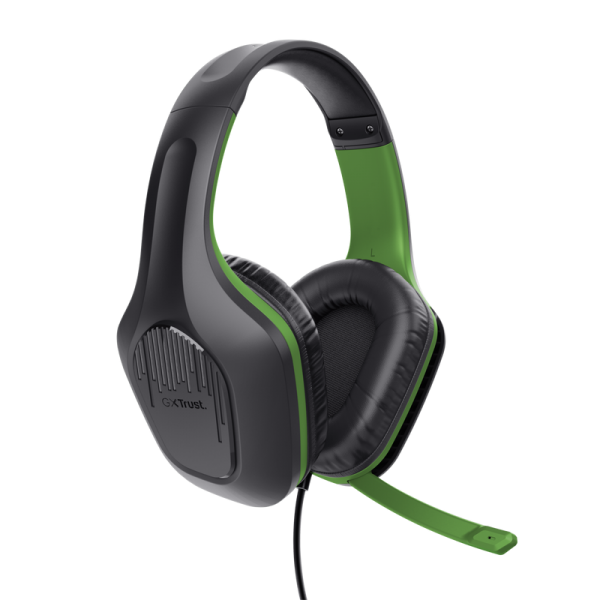 Trust GXT 415X ZIROX Auricolare Cablato A Padiglione Giocare Nero, Verde [24994]