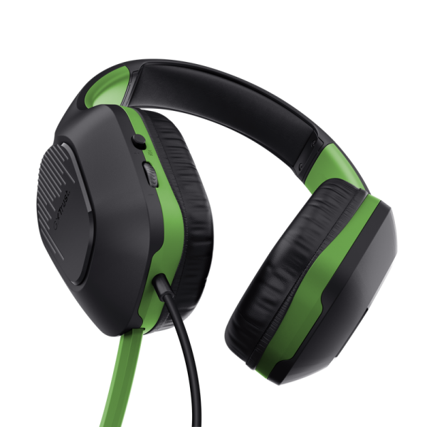 Trust GXT 415X ZIROX Auricolare Cablato A Padiglione Giocare Nero, Verde [24994]