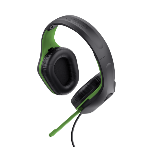 Trust GXT 415X ZIROX Auricolare Cablato A Padiglione Giocare Nero, Verde [24994]