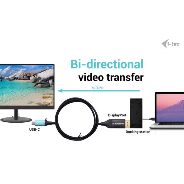 i-tec USB-C DisplayPort Bi-Directional Cable Adapter 8K/30Hz 150cm [C31CBLDP8KBIDIR]