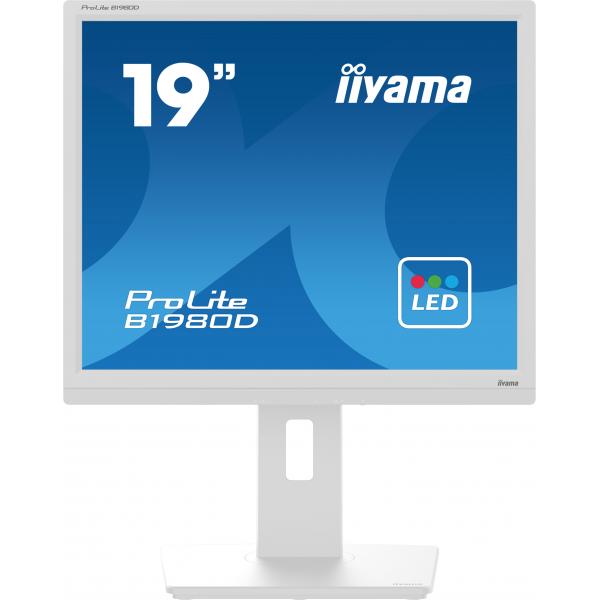 iiyama ProLite B1980D-W5 Monitor PC 48,3 cm (19") 1280 x 1024 Pixel SXGA LCD Bianco [B1980D-W5]
