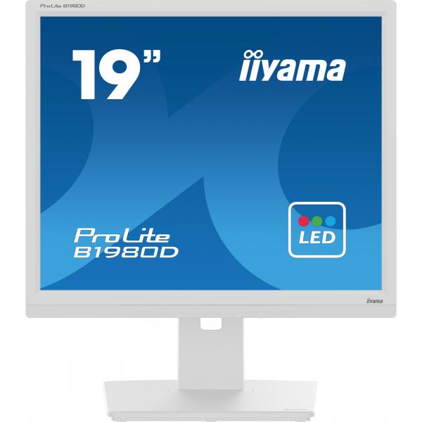iiyama ProLite B1980D-W5 Monitor PC 48,3 cm (19") 1280 x 1024 Pixel SXGA LCD Bianco [B1980D-W5]