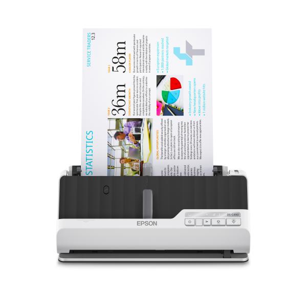 Epson DS-C490 ADF + Escáner alimentado con hojas - 600 x 600 DPI - A4 - Negro/Blanco [B11B271401] 