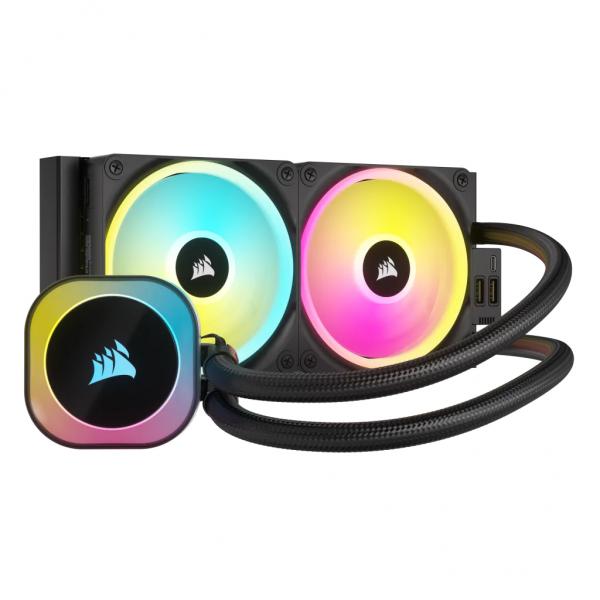 CORSAIR DISSIPATORE ICUE LINK H100I RGB AIO, 240MM RADIATOR, LIQUID CPU COOLER [CW-9061001-WW]