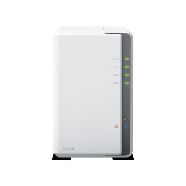 Synology DiskStation DS223J server NAS e di archiviazione Desktop Collegamento ethernet LAN Bianco RTD1619B [DS223J]