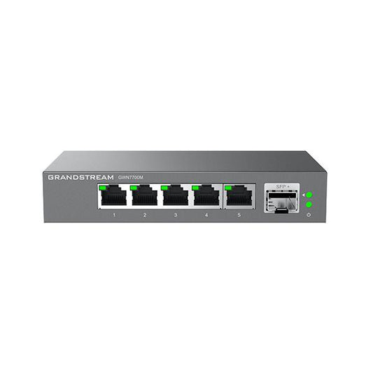 Unmanaged 2.5G Multi-Gigabit Network Switch, 5x 2,5GbE RJ45, 1x SFP+, metal case, 12V/1A PSU GWN7700M [GWN7700M]