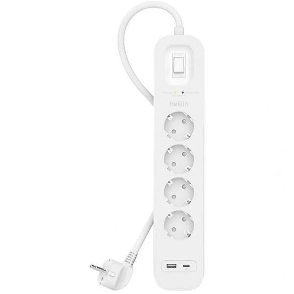 Belkin SRB001VF2M protección contra sobrecarga Blanco 4 toma(s) AC 2 m [SRB001VF2M] 