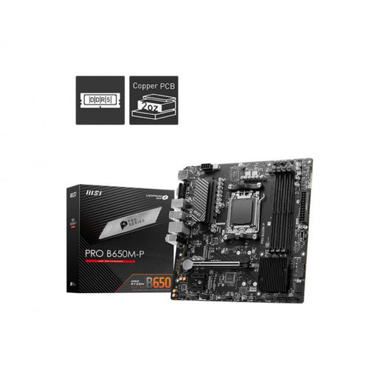 MSI PRO B650M-P scheda madre AMD B650 Presa di corrente AM5 micro ATX [PROB650M-P]