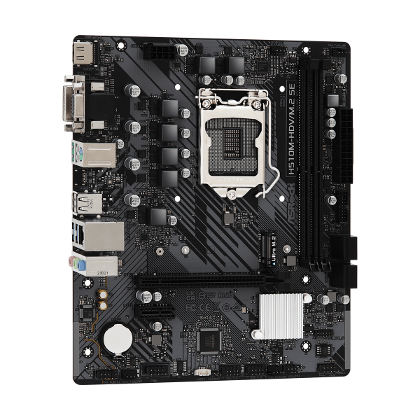 ASROCK MB H510, H510M-HDV/M.2 SE, LGA 1200, 2DDR4, M.2, GLAN, VGA/DVI/HDMI [H510M-HDV/M.2 SE]