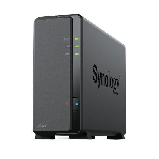 Synology DiskStation DS124 server NAS e di archiviazione Desktop Realtek RTD1619B 1 GB DDR4 DiskStation Manager Nero [DS124]