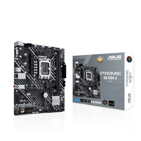 ASUS MB H610, PRIME H610M-E-CSM, LGA 1700, 2DDR5, VGA/DP/HDMI, GLAN, 2M2, 4SATA ​​[PRIME H610M-E-CSM] 