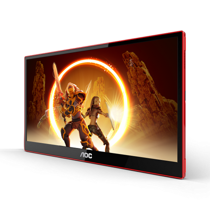 AOC 16G3 Monitor PC 39,6 cm (15.6") 1920 x 1080 Pixel Nero, Rosso [16G3]