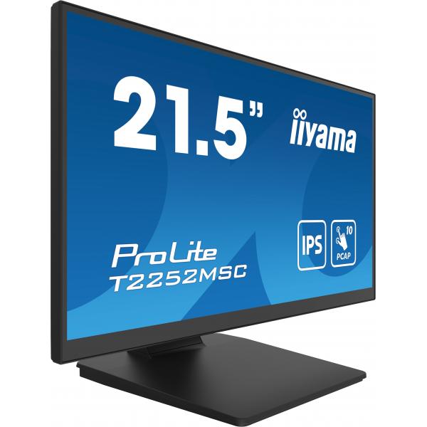 iiyama ProLite T2252MSC-B2 Monitor PC 54,6 cm (21.5") 1920 x 1080 Pixel Full HD LCD Touch screen Nero [T2252MSC-B2]