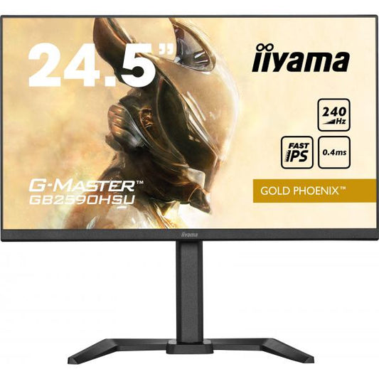 Iiyama G-Master Gold Phoenix 25 inch - Full HD Fast IPS LED Gaming Monitor - 1920x1080 - 240Hz - Pivot / HAS [GB2590HSU-B5]