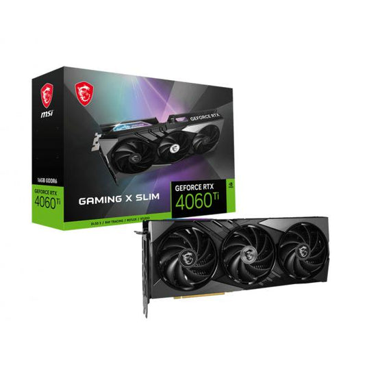 MSI VGA GEFORCE RTX 4060 TI, RTX 4060 TI GAMING X SLIM 16G, 16GB GDDR6X, DP*3/HDMI, ATX, TRI FROZR 3 [RTX 4060 TI G XSL16G]