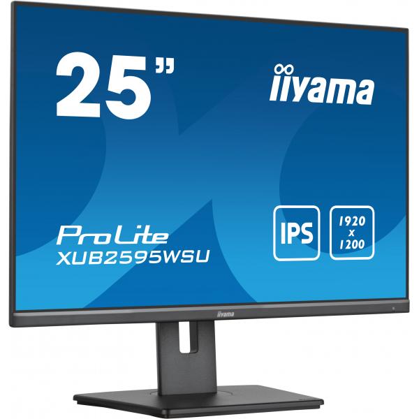 Iiyama ProLite 25 inch - WUXGA IPS LED Monitor - 1920x1200 - Pivot / HAS [XUB2595WSU-B5]