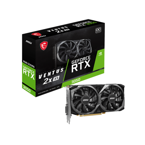 MSI VENTUS GEFORCE RTX 3050 2X XS 8G OC scheda video NVIDIA 8 GB GDDR6 [RTX3050VENTUS2XXS8GOC]