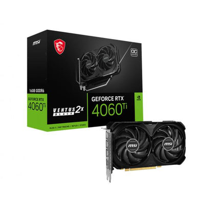 MSI VENTUS GEFORCE RTX 4060 TI 2X BLACK 16G OC scheda video NVIDIA 16 GB GDDR6 [RTX4060TIVEN2XBLACK16GOC]