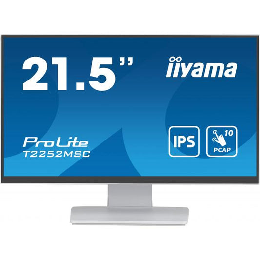 iiyama ProLite Monitor PC 54,6 cm (21.5") 1920 x 1080 Pixel Full HD LCD Touch screen Tavolo Bianco [T2252MSC-W2]