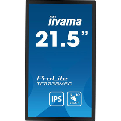 iiyama PROLITE Pannello A digitale 55,9 cm (22") LED 600 cd/m Full HD Nero Touch screen [TF2238MSC-B1]