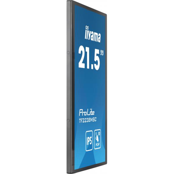 iiyama PROLITE Pannello A digitale 55,9 cm (22") LED 600 cd/m Full HD Nero Touch screen [TF2238MSC-B1]