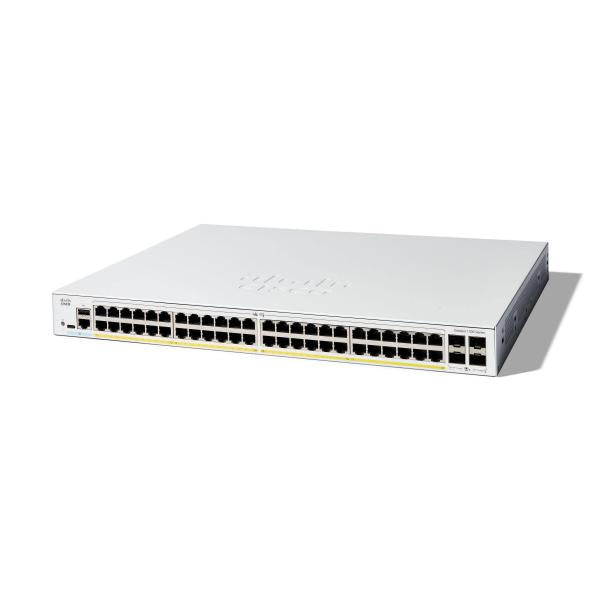 Conmutador de red Cisco C1300-48FP-4X Administrado L2/L3 Gigabit Ethernet (10/100/1000) Blanco [C1300-48FP-4X] 