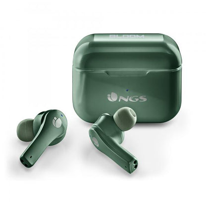 NGS AURICOLARI STEREO BLUETOOTH 5.1 ARTICA BLOOM + BASE DI RICARICA + Touch sensor + Vivavoce GREEN [ARTICABLOOMGREEN]