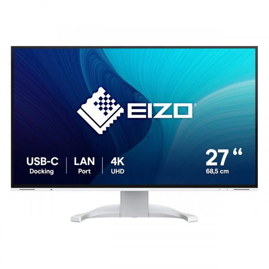 MONITOR EIZO 27 LED IPS 16:9 4K UHD, 5MS 350 CDM, PIVOT, USB-C, DP/HDMI, MULTIMEDIA, FLEXSCAN EV27 [EV2740X-WT]