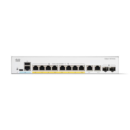 Cisco Catalyst 1300 Gestito L2 Gigabit Ethernet (10/100/1000) Supporto Power over Ethernet (PoE) Grigio [C1300-8FP-2G]