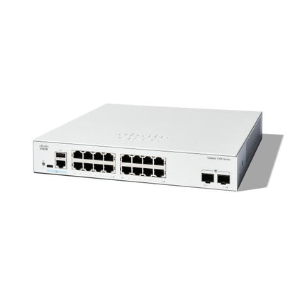 Conmutador de red Cisco C1300-16T-2G Administrado L2/L3 Gigabit Ethernet (10/100/1000) Blanco [C1300-16T-2G] 