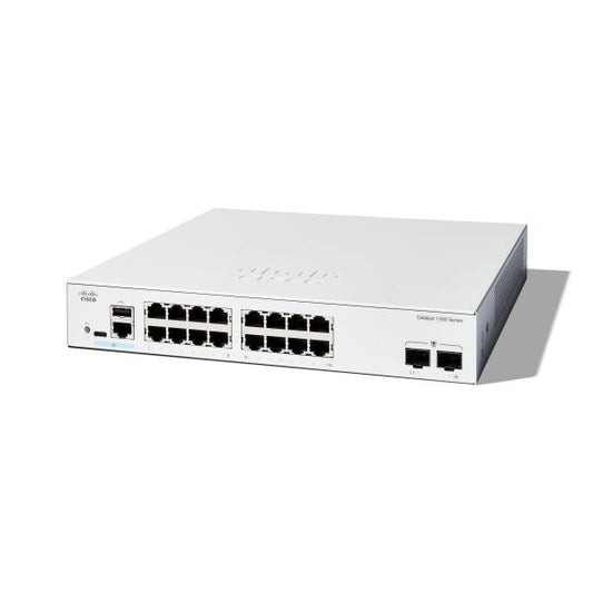 Cisco C1300-16T-2G switch di rete Gestito L2/L3 Gigabit Ethernet (10/100/1000) Bianco [C1300-16T-2G]