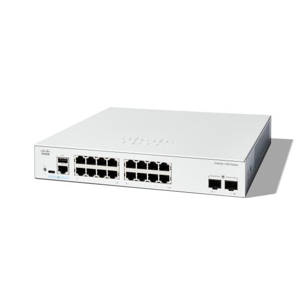 Conmutador de red Cisco C1200-16T-2G Administrado L2/L3 Gigabit Ethernet (10/100/1000) Blanco [C1200-16T-2G] 